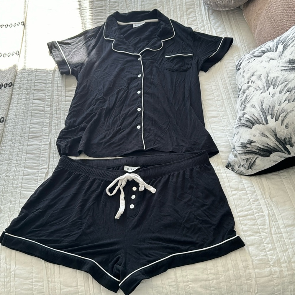 Worn once! Riley pajama tee and shorts sleep set